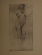 Dessin De Nu. Belle Reproduction De 1946. Femme Debout De Face. Corot. - Dessins