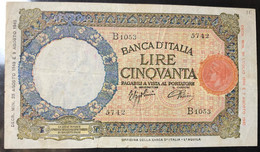 50 Lire Lupetta Capitolina L'aquila ( B.I.) 23 08 1943 R2 RR Mb/bb   LOTTO 1787 - 50 Liras