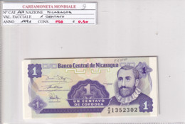 NICARAGUA 1 CENTAVO 1991 P167 - Nicaragua
