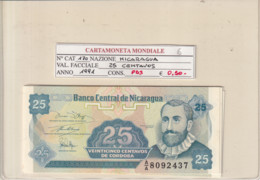NICARAGUA 25 CENTAVOS 1991 P170 - Nicaragua