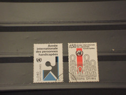 NAZIONI UNITE - GINEVRA - 1981 DISABILI 2 VALORI - TIMBRATI/USED - Usados
