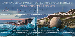 Russia 2021, Arctic Of The Russian Federation. Promoting Arctic Tourism Block, VF MNH** - Faune Arctique