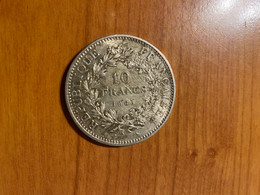 FRANCE - PIECE 10 F HERCULE EN ARGENT 1965 - 10 Francs