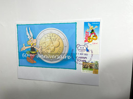 (3 M 2) Asterix (60eme Anniversaire) (with OZ Stamp + France Asterix Matching Anniversary Stamp) - Andere