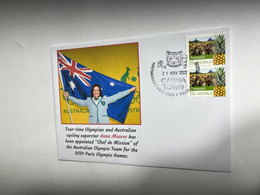 (3 M 7) Australia Anna Maeres Appointed Chef De Mission For The Paris Olympic Games 2024 (with Pair Of OZ Stamp) - Summer 2024: Paris