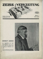 ZEISS WERKZEITUNG Heft 3 Mai 1939 - 20 Pages - 29,8 X 21,1 Cm Optique Photo Carl Zeiss - Autres & Non Classés