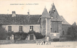 Chantenay         72          La Mairie Et L'Eglise             (voir Scan) - Autres & Non Classés