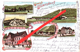 Litho AK Ullersdorf Ulanowice Gasthof Rabenstein A Liebau Lubawka Schömberg Chelmsko Slaskie Grüssau Krzeszow Landeshut - Schlesien