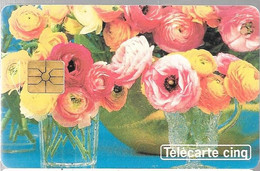 CARTE-PRIVEE-5U-GN61-GEMA-06/94-FLEURS--Série 84001- 2é Logo Décallé-NEUVE-TBE - 5 Eenheden