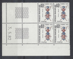 TAXE N° 110 - Bloc De 4 COIN DATE - NEUF SANS CHARNIERE - 3/5/82 - Portomarken