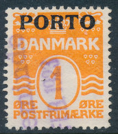 Denmark Danemark Danmark 1921: 1ø Orange Porto, Fine Used, AFA P1 (DCDK00332) - Portomarken