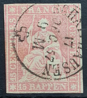 SWITZERLAND 1858 - Canceled - Sc# 38 - Usados