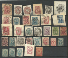 Imperial Russia Russland - Postal Stationery Cut Outs, 32 Pcs, Mostly Used - Other & Unclassified