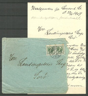 DENMARK 1907 Cover With Original Letter / Brief Mit Originalinhalt O SANDVET - Storia Postale