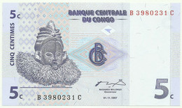 Congo Democratic Republic - 5 Centimes - 01.11.1997 - Pick 81 - Unc. - Democratische Republiek Congo & Zaire