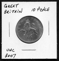 Great Britain 2007 10 Pence UNC - 10 Pence & 10 New Pence