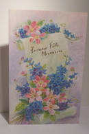 BONNE  FETE  MAMAN  - FLEURS  - ( Gaufrée ) - ( Carte N°2 ) - Fête Des Mères