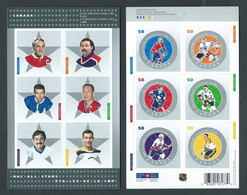 Canada BK305 (# 2086a-f) MNH - NHL All-Stars - 6 - Folletos/Cuadernillos Completos