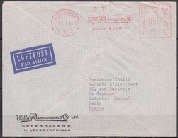 Empreinte  EMA  060o Sur Enveloppe  Pub  " Willy RASMUSSEN Et Cie "  De COPENHAGEN   Le  28 1 1965 - Maschinenstempel (EMA)