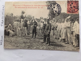Cpa De 1903, MilitariaMOULINS 03 Allier,13eme Escadron Du Train Des équipages, En Attedandant Les Distribution Du Vin - Moulins
