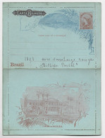 BRAZIL BRESIL ENTIER CARTA BILHETE 80 REIS - Entiers Postaux