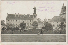 4434 Warszawa Pomnik Mickiewicza Varovie Pologne WW1 1916 Inf Regt 4 Komp Feldpostexp - Pologne