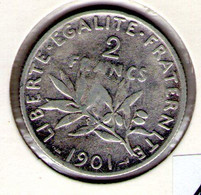 France. 2 Francs Semeuse. 1901 - 2 Francs