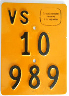 Velonummer Mofanummer Wallis Valais VS 10989 Ohne Vignette - Plaques D'immatriculation