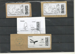 FRANCE LOT VIGNETTES D' AFFRANCHISSEMENT MON TIMBRES EN LIGNE 4 TYPES DIFFERENTS . Voir Scan - Druckbare Briefmarken (Montimbrenligne)