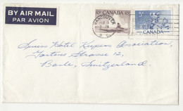 Canada Letter Cover Posted 195? To Switzerland B221201 - Lettres & Documents