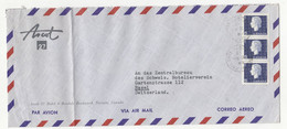 Canada Air Mail Letter Cover Posted 1966 To Switzerland B221201 - Covers & Documents