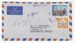 Nepal Air Mail Letter Cover Posted Registered 196? To Germany B221201 - Népal