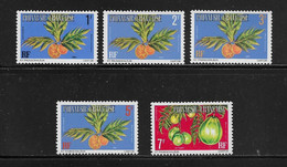 POLYNESIE  ( OCPOL - 559 )  1977  N° YVERT ET TELLIER  N° 1(A)/5(A)  N** - Dienstmarken