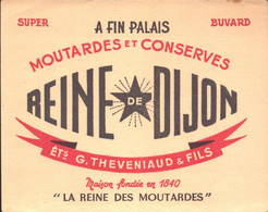 Buvard Moutarde Reine De Dijon , établissements Theveniaud & Fils - Mostard