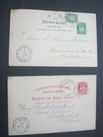 1897 ,  2 Auslands -  Ganzsachen Nach Deutschland Verschickt - Postwaardestukken