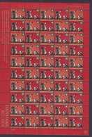 Denmark Christmas Seal Full Sheet 1971 ERROR Variety Missing Perf. Lower Horizontal Row. MNH** - Volledige & Onvolledige Vellen