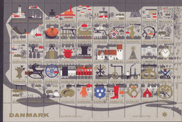 Denmark Christmas Seal Full Sheet 1962 ERROR Variety 'Missing Perf. In Lower Row', MNH** - Volledige & Onvolledige Vellen
