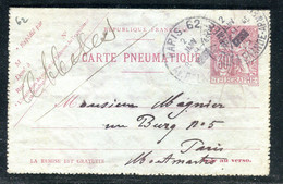 Carte Pneumatique Type Chaplain ( Carte Lettre ) De Paris Pour Paris En 1905 - N 246 - Rohrpost