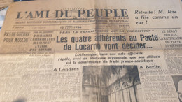 AMI PEUPLE 36/PACTE LOCARNO/LE TROCQUER /MOSCOU TRAHISON HERRIOT /FIN SOCIETE DES NATIONS ? - Testi Generali