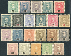 Portugal 1895 Correo 124/45 * / PO Serie 1895-1905 Carlos I - 22 Sellos - Unused Stamps
