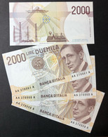 2000 Lire Marconi Serie Aa....a Tripla A 1990 N.C. Fds Disonibili 4 Consecutivi Price For Only 1 Note LOTTO 978 - 2000 Lire