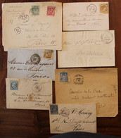 Lot De 15 Enveloppes Dont 1 Devant Cover Bayonne St Malo Vendôme Etc.... - 1877-1920: Période Semi Moderne