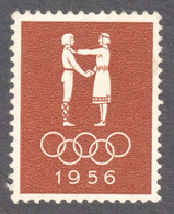 Olympic Games Melbourne Australia - 1956 NORWAY Norge Charity Label Vignette Cinderella -  Costume Costumes Dance - Estate 1956: Melbourne