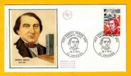 Frankreich / France  1973  Mi.Nr. 1829 , Joseph Ernest Renan - FDC Treguier 28.4.1973 - Ecrivains