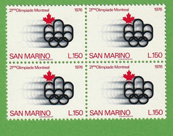 SMN0198qr- S. MARINO 1976- MNH (JOGOS OLÍMPICOS) - Summer 1976: Montreal