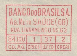 Brazil 1963 Cover Meter Stamp Francotyp Cc Slogan Bank Of Brazil Agency Saúde Health In Rio De Janeiro - Lettres & Documents