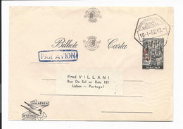 Macao  LF 2  -  40 Auf 60 Av. Leuchter  Aerogramm Nach Lissabon O.Text Verwendet - Postal Stationery
