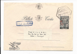 Macao  LF 2  -  40 Auf 60 Av. Leuchter  Aerogramm Nach Lissabon O.Text Verwendet - Enteros Postales