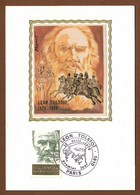 Frankreich / France  1978  Mi.Nr. 2093 , Léon Tolstoí - Maximum Card - Paris 15 Avril 1978 - Ecrivains