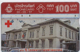 Phone Card Carte Téléphone Thailand Red Cross Building Croix Rouge - Croix-Rouge